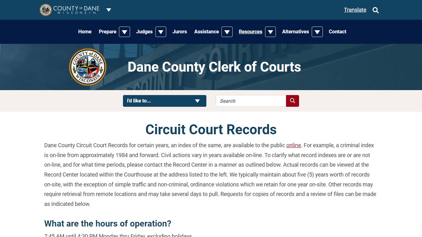 Court Records | Dane County Clerk of Courts - Dane County, Wisconsin